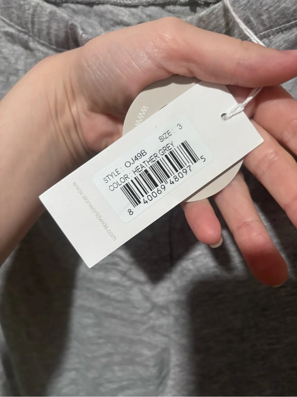 NWT Skin Worldwide CarlynGray Cropped Cotton Pants Size Large - Picture 4 of 5